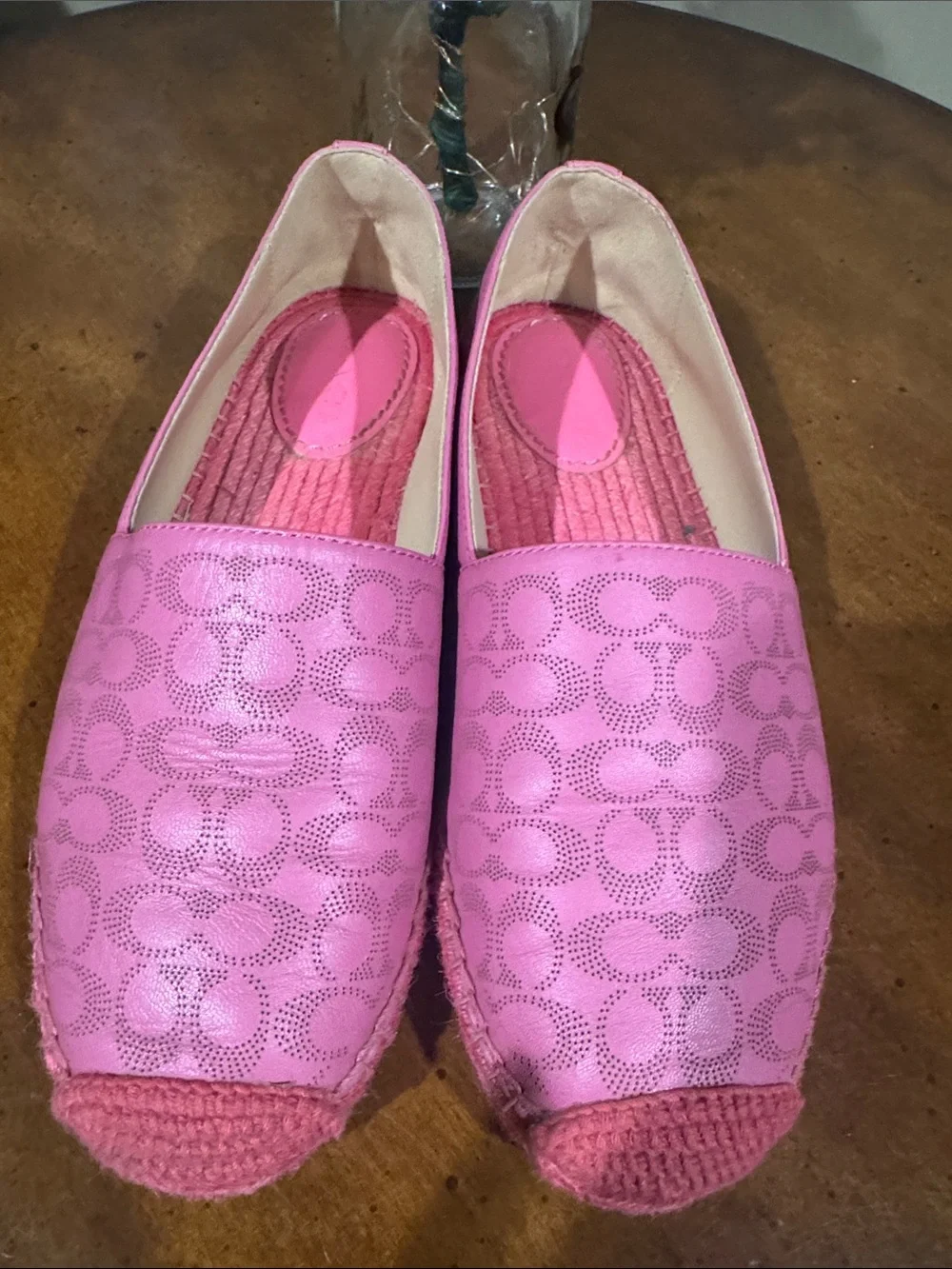 Coach Pink Signature Slip-On Espadrilles - Picture 2 of 3